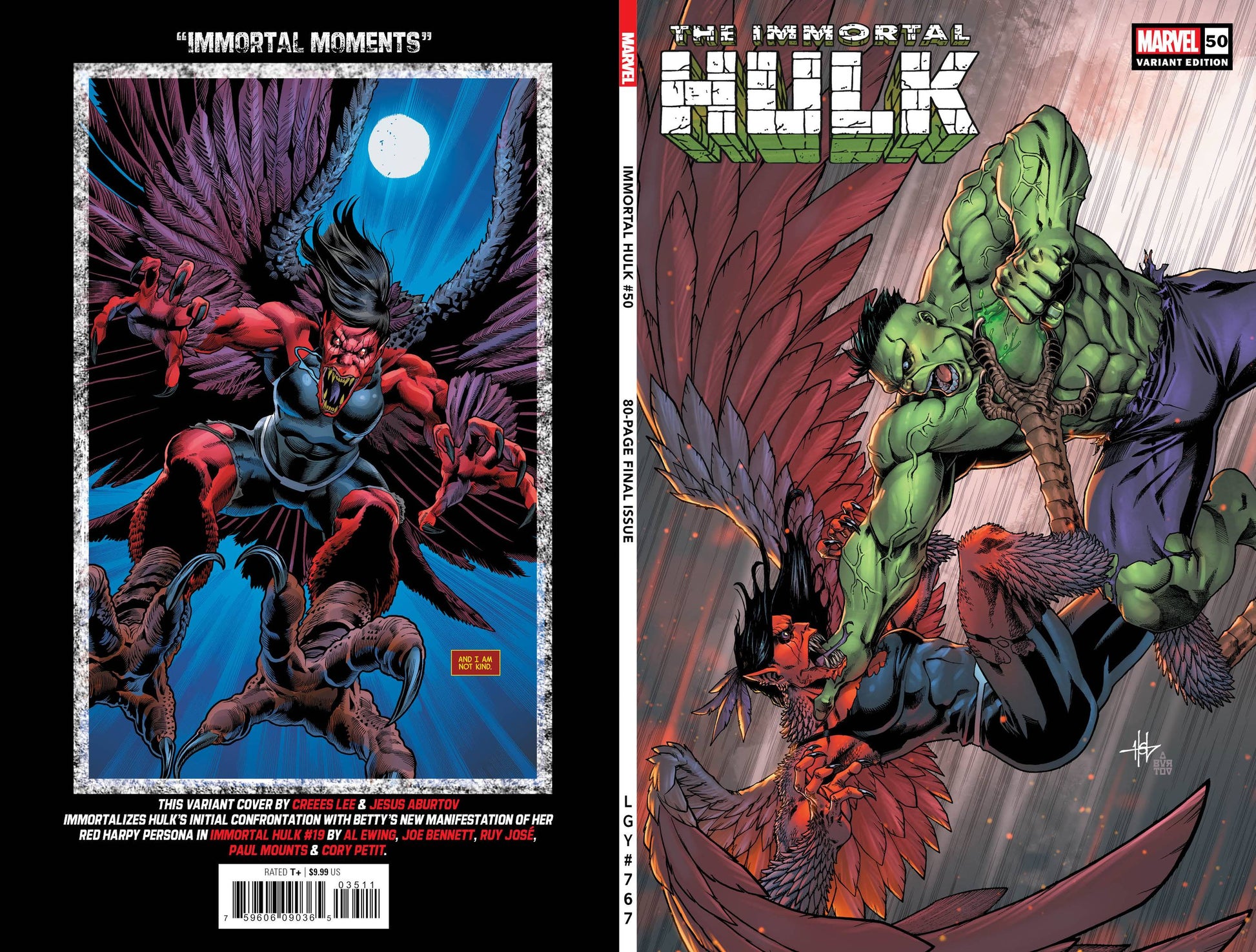 IMMORTAL HULK 50 CREEES LEE VARIANT