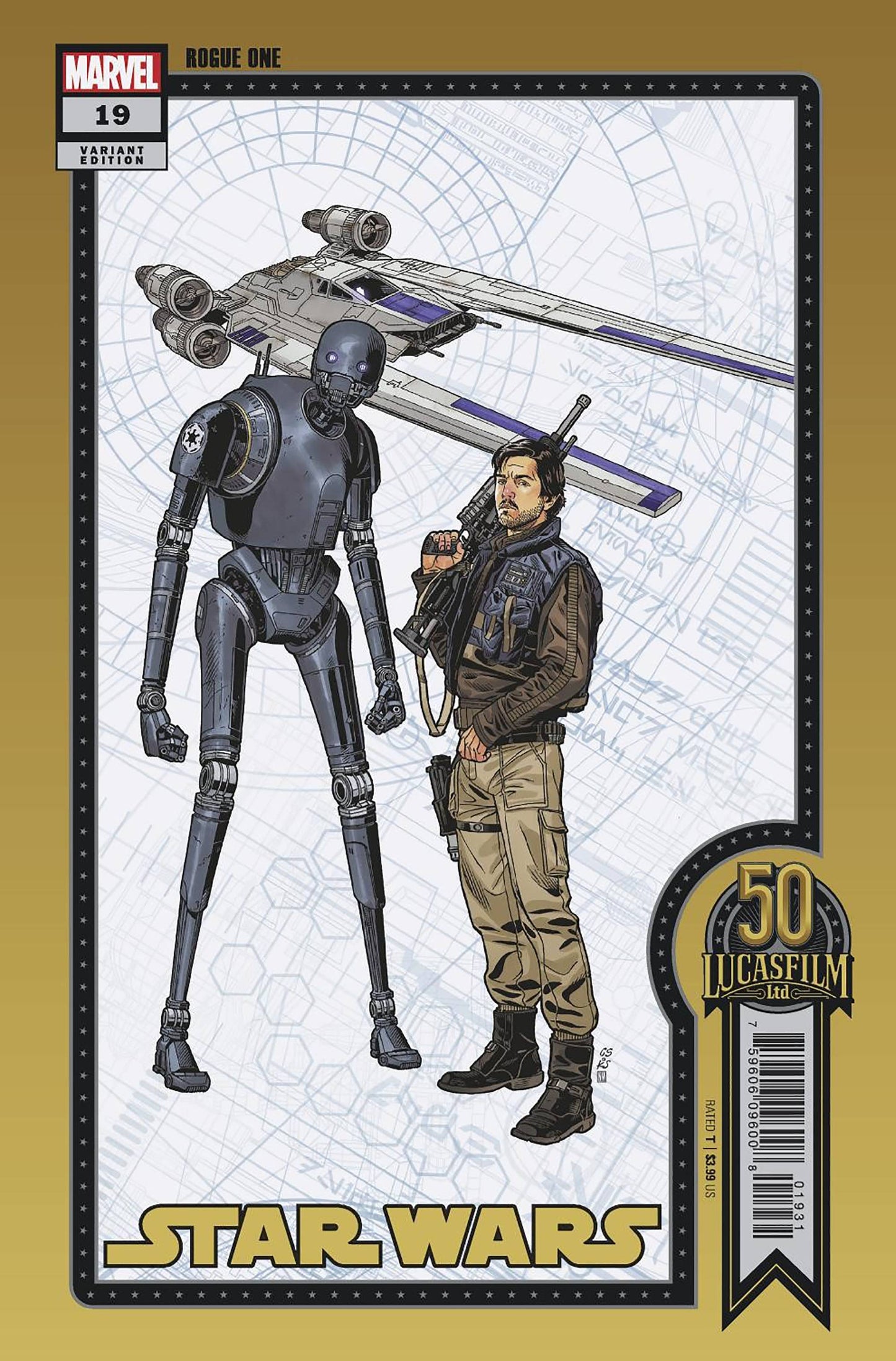 STAR WARS 19 SPROUSE LUCASFILM 50TH VARIANT