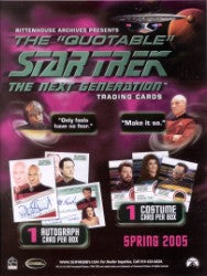 Quotable Star Trek: The Next Generation Trading Card Sell Sheet