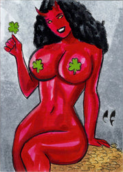 Succubus Sweethearts Sugar Spice 5finity 2023 Sketch Card Chris Foulkes V2