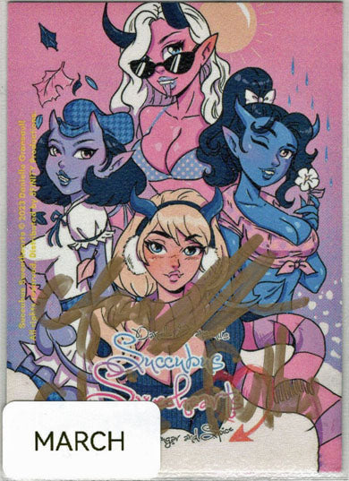 Succubus Sweethearts Sugar Spice 5finity 2023 Sketch Card Chris Foulkes V2