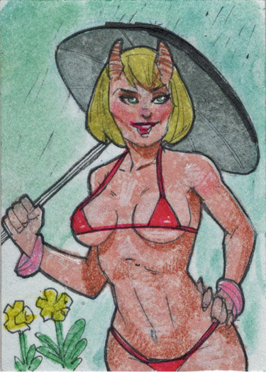 Succubus Sweethearts Sugar Spice 5finity 2023 Sketch Card Paul Maitland