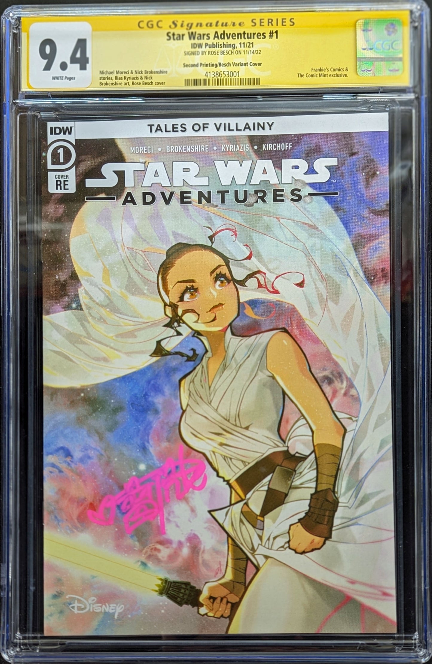 STAR WARS ADVENTURES (2020) #1 CVR RE Rose Besch Signed Graded CGC 9.4