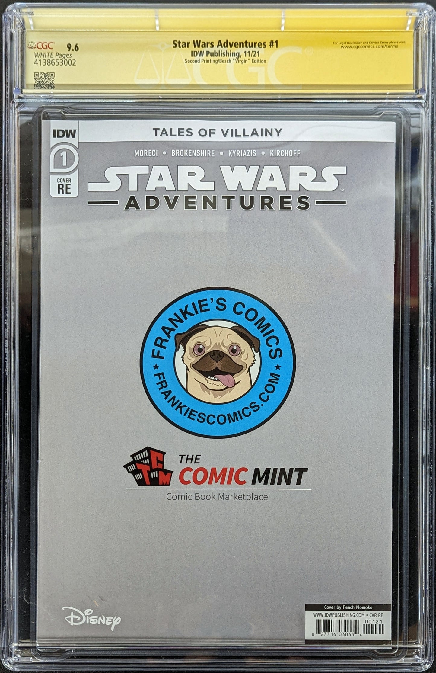 STAR WARS ADVENTURES (2020) #1 Virgin Cover Rose Besch Signed Graded CGC 9.6