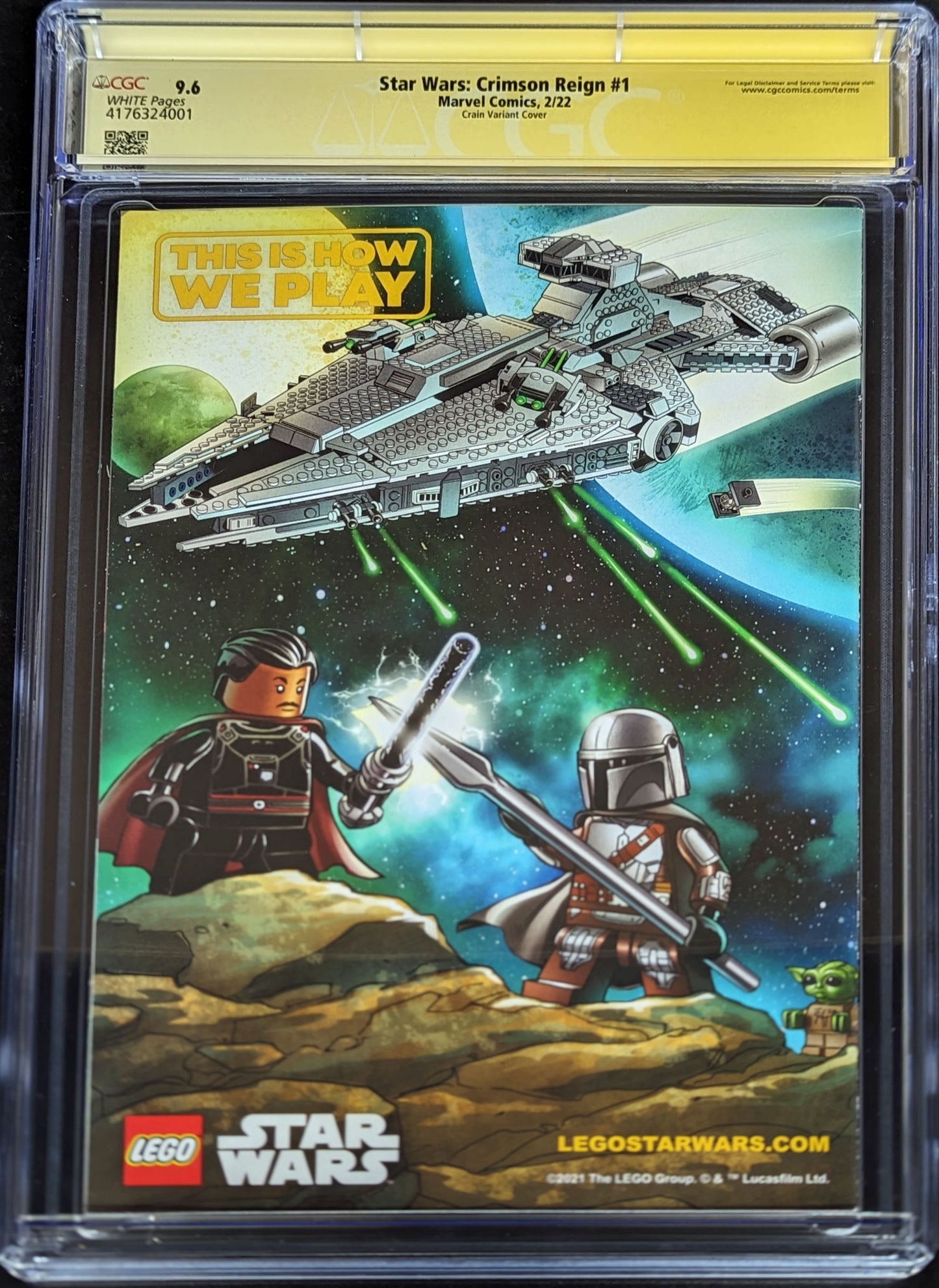 STAR WARS: CRIMSON REIGN #1 CGC 9.6 ENEMIES VARIANT Signed by Clayton Crain