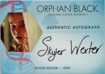 Orphan Black Season 1 Autograph Card SW Skyler Wexler as Kira