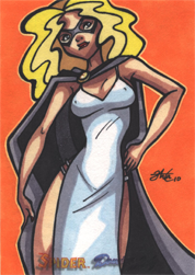 Moonstone Domino Lady & The Spider Sketch Card by Ana Sanchez v2