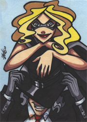 Moonstone Domino Lady & The Spider Sketch Card by Ana Sanchez v6