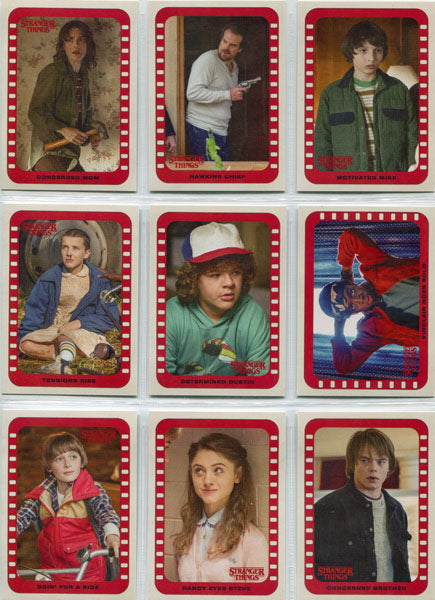 Stranger Things Season 1 Scene Stickers Complete 10 Card Set 1 to 10