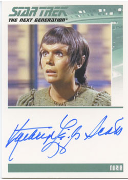 Star Trek TNG Heroes & Villains Autograph Card Kathryn Leigh Scott as Nuria