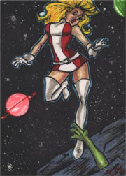 Galaxgals Eradication Tony Scott Sketch Card Ver. 1