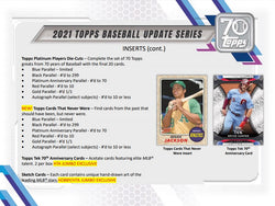 2021 Topps Baseball Update Series Factory Sealed Hobby Box