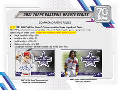 2021 Topps Baseball Update Series Factory Sealed Hobby Box