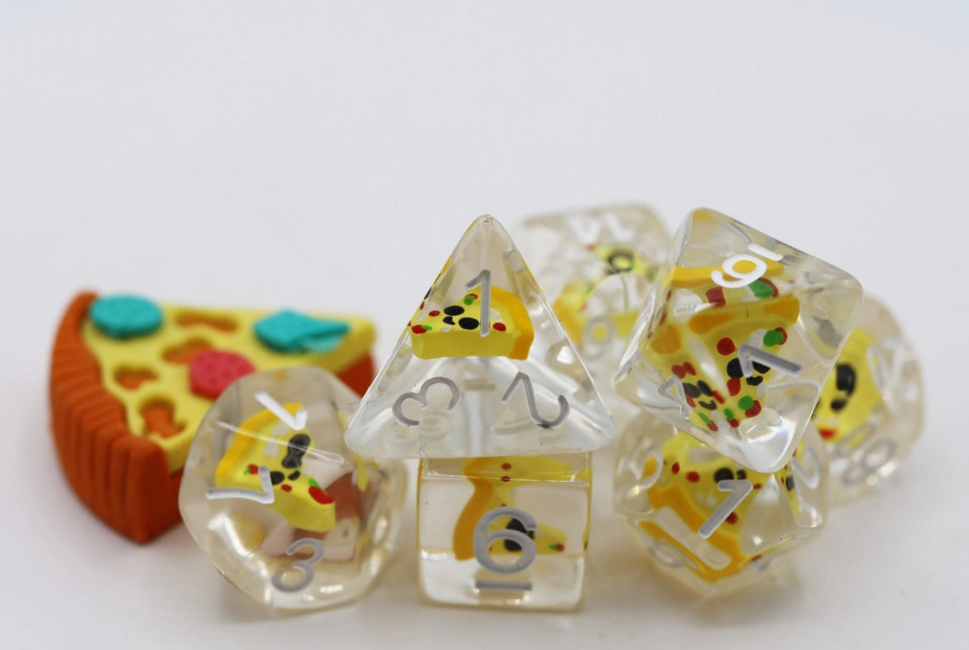 Foam Brain RPG Dice Set - Pizza