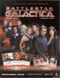 Battlestar Galactica Season 2 Trading Card Sell Sheet