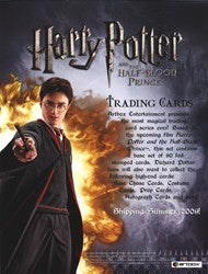 Harry Potter and the Half-Blood Prince Trading Card Sell Sheet