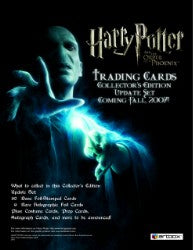 Harry Potter Order of the Phoenix Update Trading Card Sell Sheet
