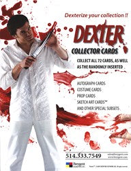 Dexter Seasons 1 & 2 Trading Card Sell Sheet