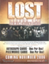 Lost Season 2 Trading Card Sell Sheet
