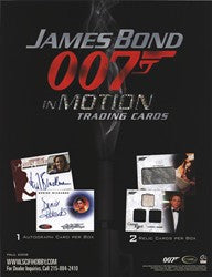 James Bond 007 In Motion Trading Card Sell Sheet