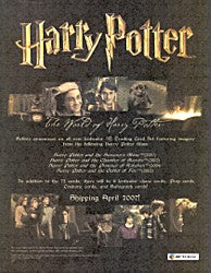 World of Harry Potter in 3D Trading Card Sell Sheet