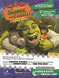 Shrek the Third Trading Card Binder with Sell Sheet