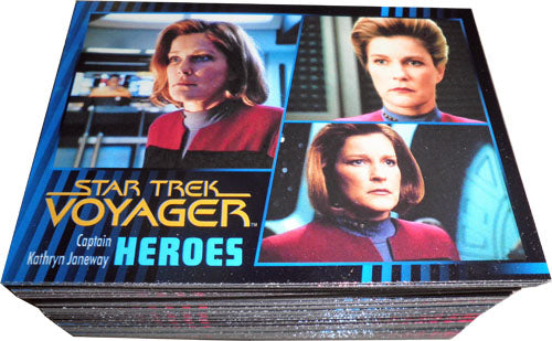 Star Trek Voyager Heroes & Villains Complete 99 Card Base Set
