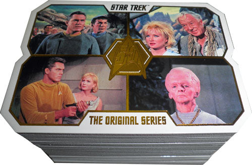 Star Trek TOS 50th Anniversary Complete 80 Card Gold Foil Die-Cut Base Set
