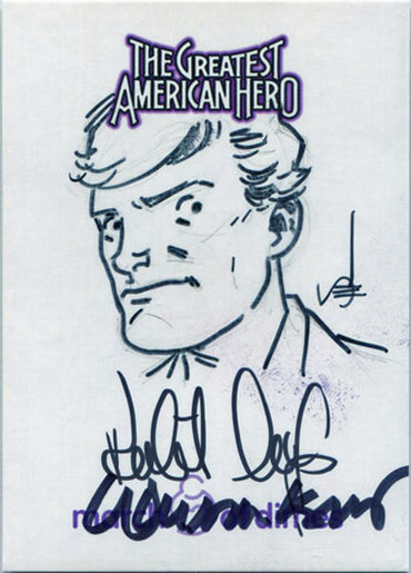 DH 2017 5finity Greatest American Hero Shaner Sketch with Katt & Culp Autograph