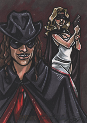 Moonstone Domino Lady & The Spider Sketch Card by Amber Shelton v1