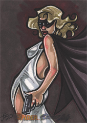 Moonstone Domino Lady & The Spider Sketch Card by Amber Shelton v3