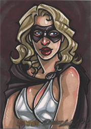Moonstone Domino Lady & The Spider Sketch Card by Amber Shelton v8