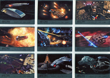 Star Trek DS9 Heroes & Villains Ships of the Line Complete 9 Card Chase Set