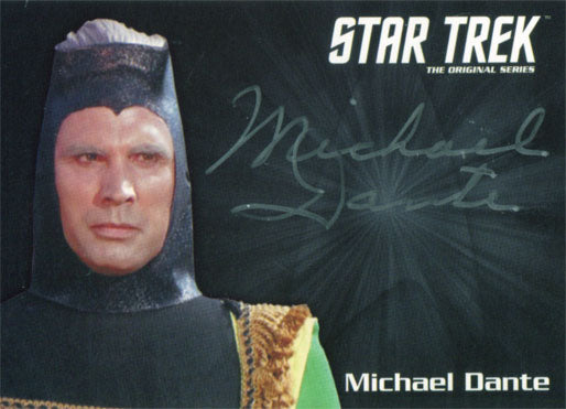 Star Trek TOS 50th Anniversary Autograph Silver Michael Dante as Maab