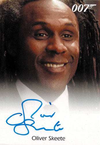 James Bond Archives 2014 Autograph Card Oliver Skeete as Concierge