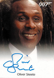 James Bond Archives 2014 Autograph Card Oliver Skeete as Concierge