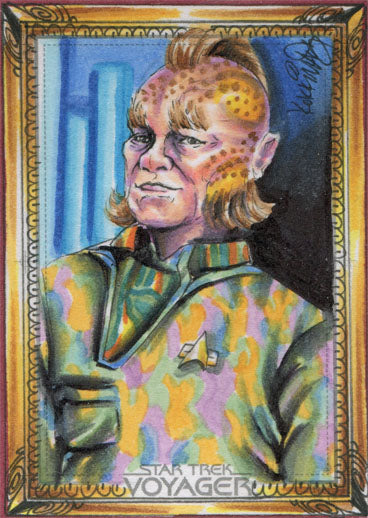 Star Trek Voyager Heroes & Villains Sketch Card by Achilleas Kokkinakis