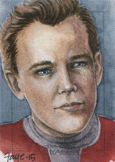 Star Trek Voyager Heroes & Villains Sketch Card by Connie Faye of Tom Paris