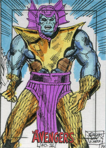 Marvel Avengers Silver Age Sketch Card by Ray Racho of Attuma