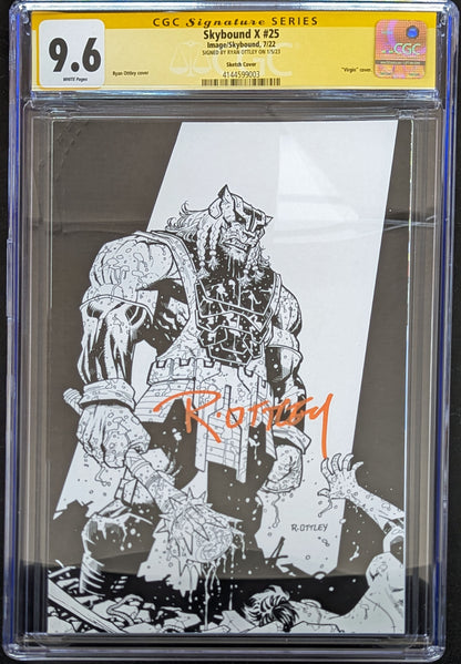 Skybound X #25 CGC 9.6 Sketch Cover Variant Signed by Ryan Ottley