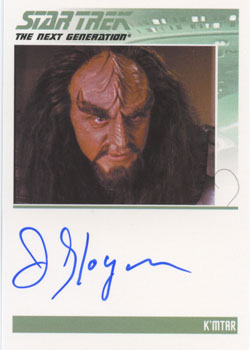 Star Trek TNG Heroes & Villains Autograph Card James Sloyan as K Mtar