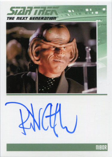 Star Trek TNG Portfolio Prints S1 Autograph Card Peter Slutsker as Nibor
