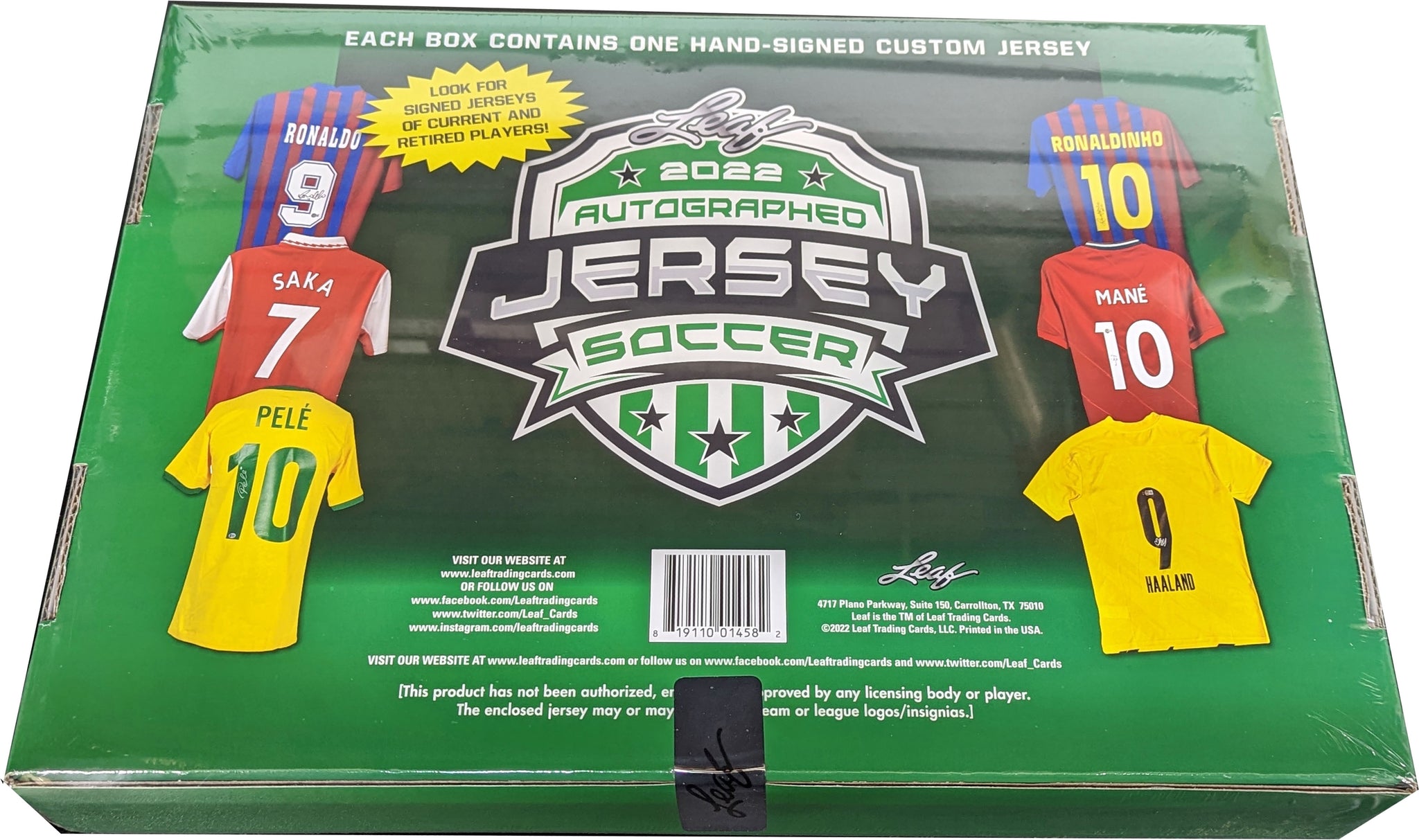 2022 Leaf Autographed Soccer Jersey Edition Box