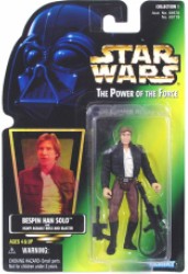 Star Wars POTF Han Solo in Bespin Outfit Action Figure Green Card