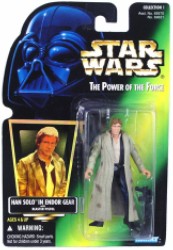 Star Wars POTF Han Solo in Endor Gear Action Figure Blue Pants Green Card