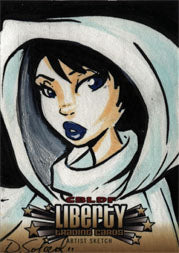CBLDF Liberty Sketch Card by Danielle Soloud