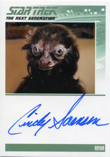 Star Trek TNG Portfolio Prints S1 Autograph Card Cindy Sorenson as Anya