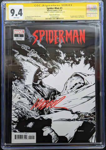 SPIDER-MAN #1 (OF 5) PARTY SKETCH VAR CGC 9.4 Signed by Humberto Ramos