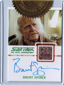 Star Trek TNG Heroes & Villains Autograph Costume Card Brent Spiner as Dr. Soong