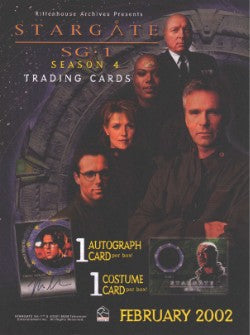 Stargate SG-1 Season 4 Trading Card Sell Sheet